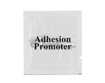 May include: A white, single-use packet with the text "Adhesion Promoter" printed in black.