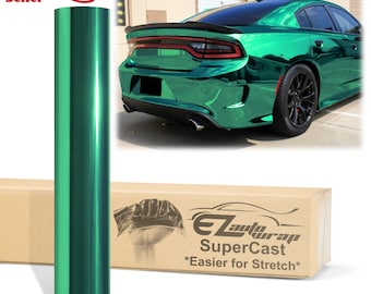 Supercast Chrome Teal Easy Stretch Vinyl Wrap Sticker Decal Bubble Free Air Release Car Vehicle