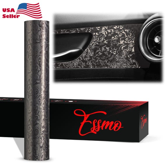 thumbnail image 2 of ESSMO PET Damascus Steel Forged Carbon Fiber Gloss Vinyl Wrap Film – Bubble Free, 5 Year Durability 2 of 6