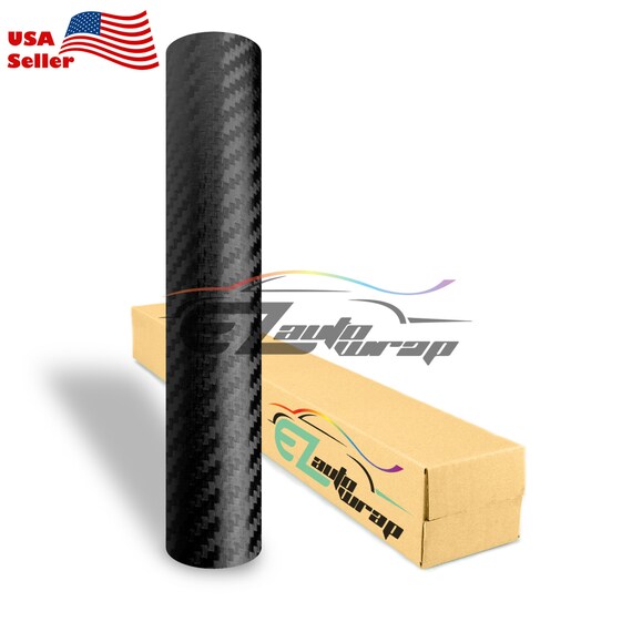 *3D Premium Matte Yellow Textured Carbon Fiber Car Vinyl Wrap Sticker Decal Film