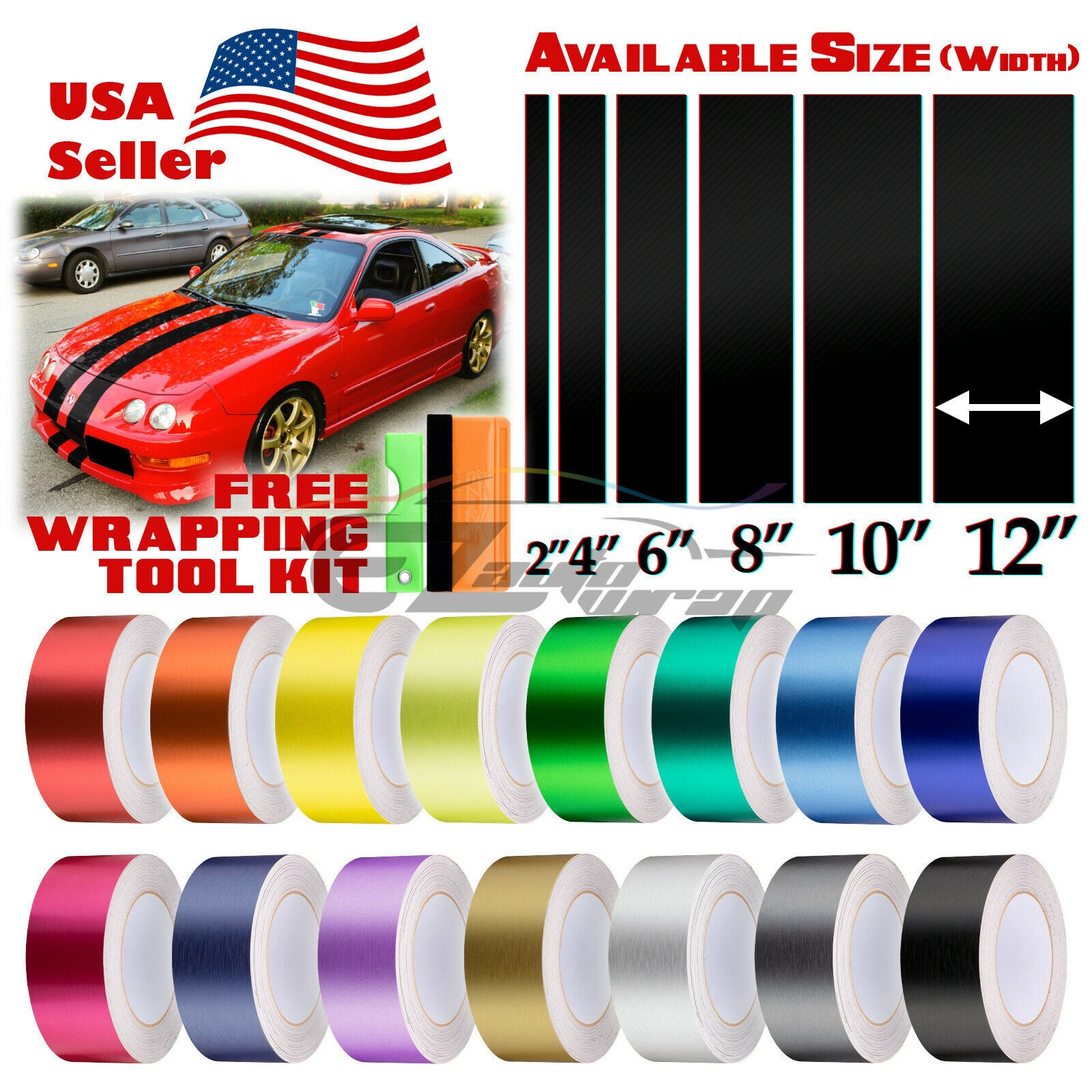 EZAUTOWRAP Brushed Aluminum Royal Purple Car Vinyl Wrap Vehicle Sticker  Decal Film Sheet With Air Release Technology Peel And Stick