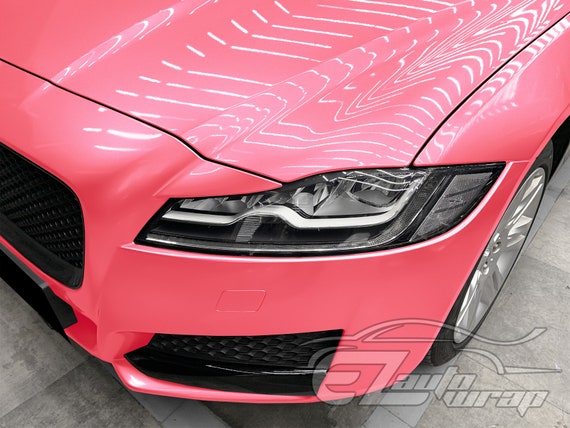 Super Gloss Metallic Petal Pink Vinyl Wrap Sticker Decal Bubble Free Air  Release Car Vehicle DIY Film 