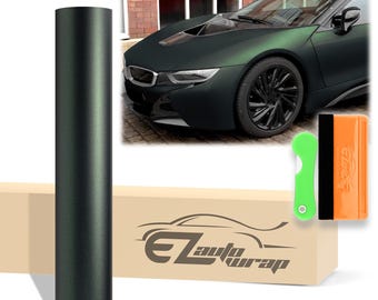 Matte Metallic Wizard Green Flat Vinyl Wrap Sticker Decal Bubble Free Air Release Car Vehicle