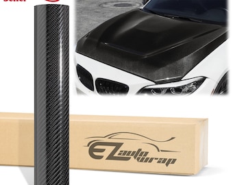 7D Carbon Fiber Black High Gloss Vinyl Wrap Sticker Decal Bubble Free Air Release Car Vehicle