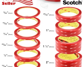 10FT Genuine 3M VHB #4905 Clear Double-Sided Foam Tape 5/64&quot; 15/64&quot; 5/16&quot; 25/64&quot; 1/2&quot; 19/32&quot; 25/32&quot; 1&quot; 1.5&quot; 2&quot;