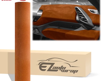 Velvet Brown Matte Texture Vinyl Wrap Sticker Upholstery Interior Decoration Decal Bubble Free Air Release Car Vehicle