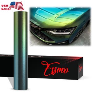 ESSMO PET Liner Galaxy Dust Gloss Spring Green Like Paint Color Shift Metallic Diamond Vinyl Wrap Sticker Decal Car Vehicle