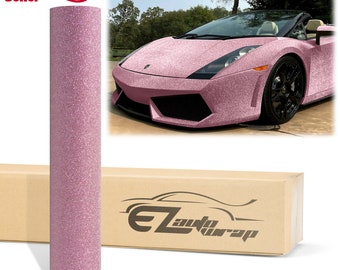 Ultra Diamond Glitter Matte Pink Textured Vinyl Wrap Sticker Decal Bubble Free Air Release Car Vehicle DIY Film