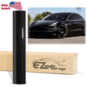 Gloss Glossy Black Vinyl Wrap Sticker Decal Bubble Free Air Release Car Vehicle DIY Film