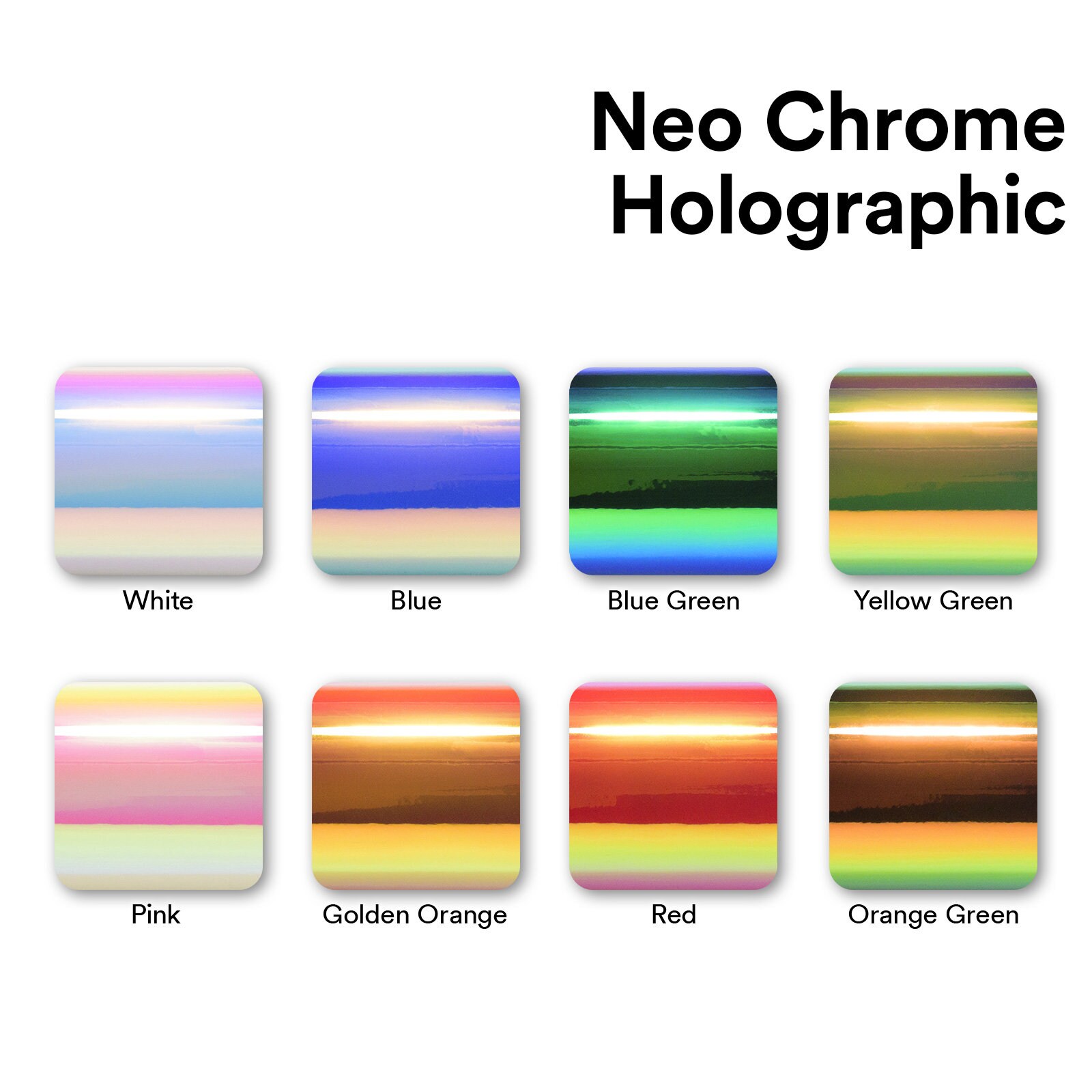 Holographic Red Rainbow Neo Chrome Gloss Vinyl Wrap Sticker Decal