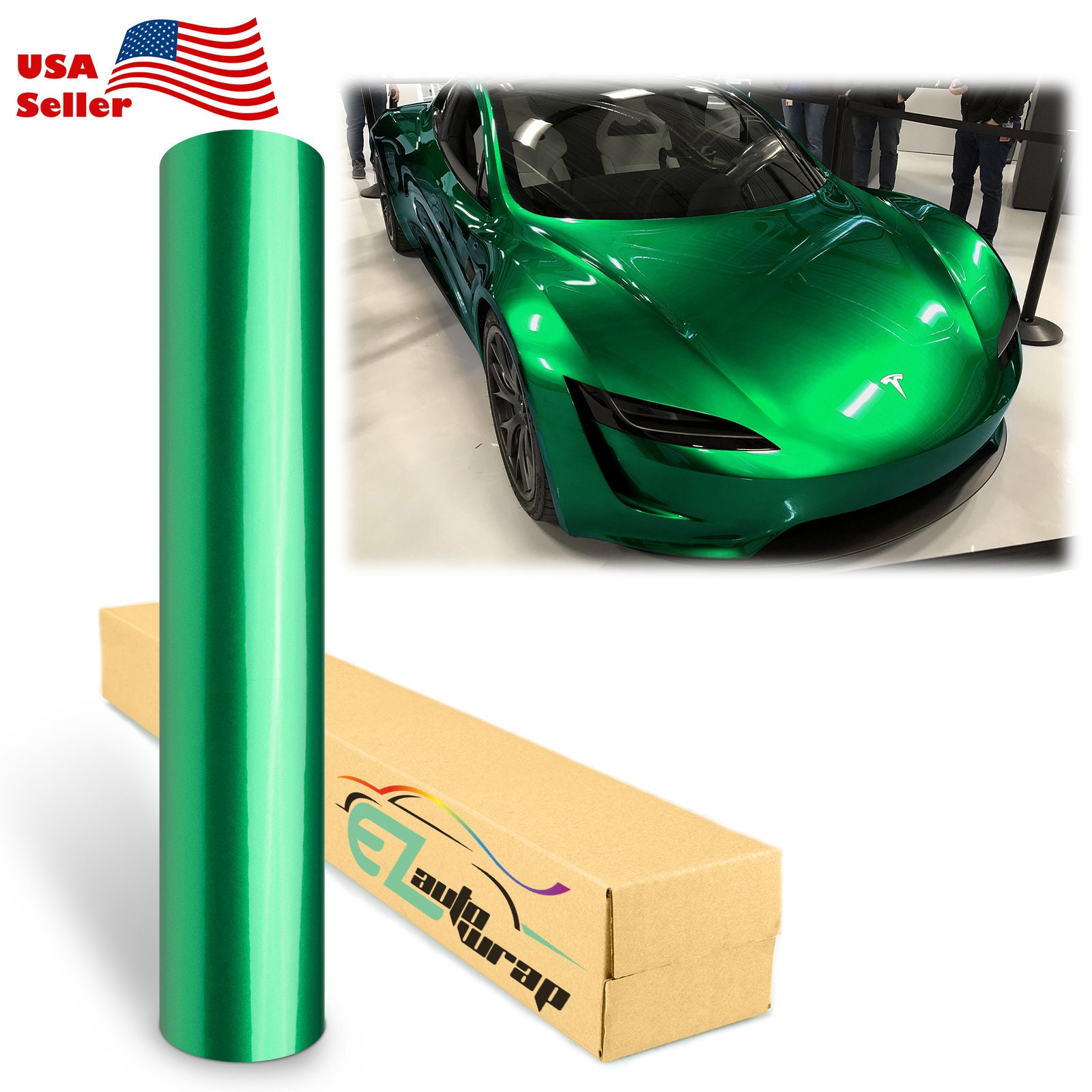High Gloss Glossy Seafoam Green Vinyl Wrap Sticker Decal Bubble Free Air  Release Car Vehicle DIY Film 