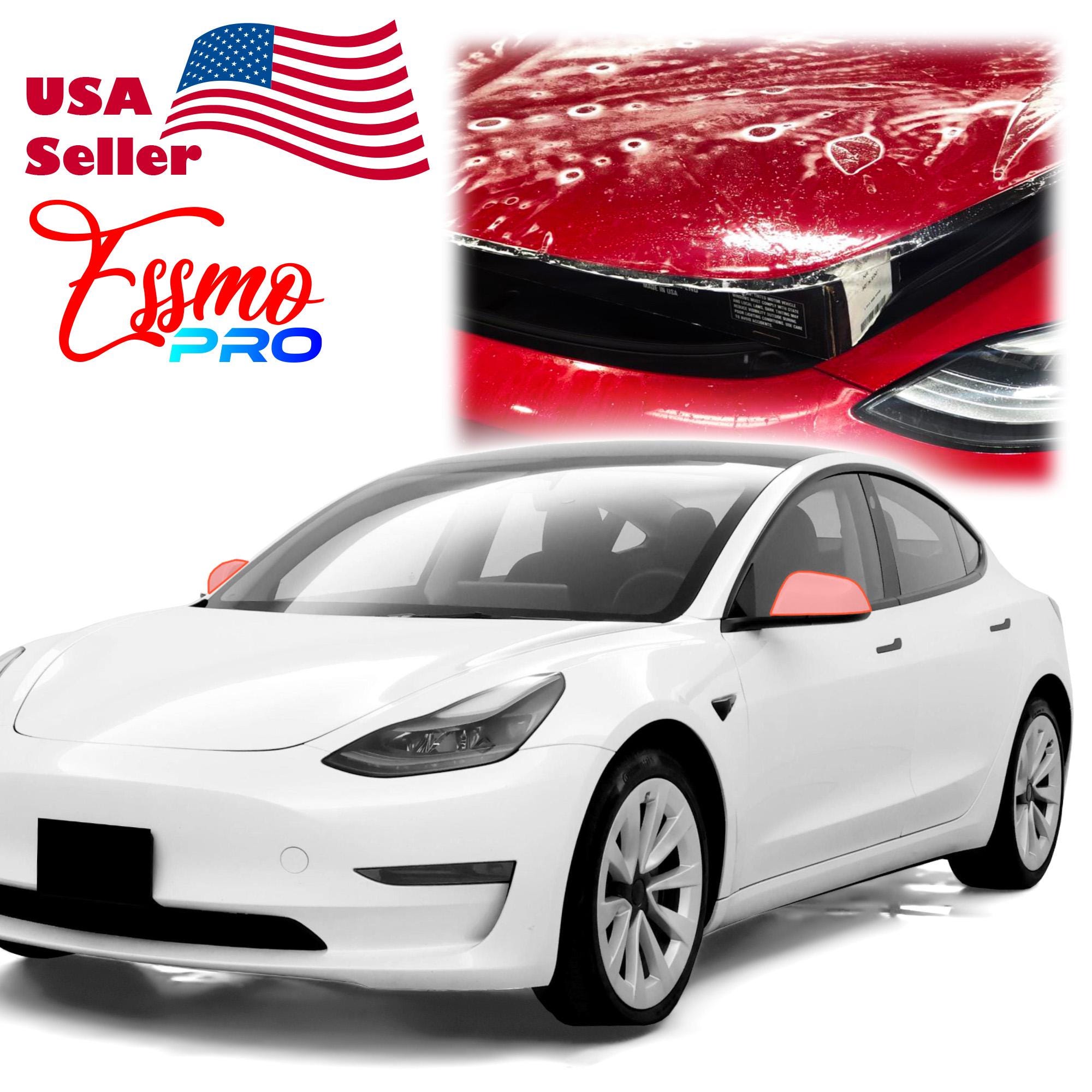 Precut for Tesla Model 3 2017-2023 Mirror Cover - ESSMO TPU PPF Gloss Clear Pro Paint Protection Film Anti Scratch Self Healing Shield