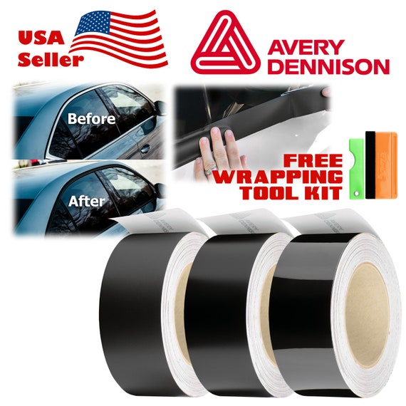 Avery Dennison Black Vinyl Wrap Kit for Chrome Delete Blackout Window Trim  Door Trim -  Sweden