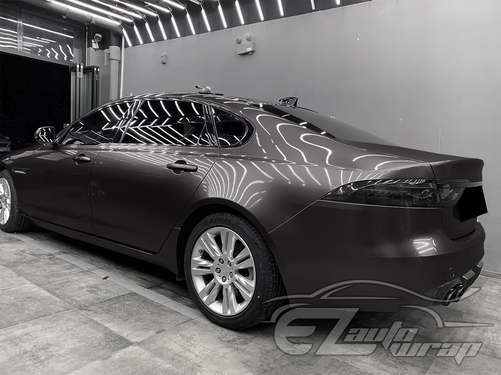 Gloss Metallic Gray Vinyl Wrap Sticker Decal Bubble Free Air Release ...