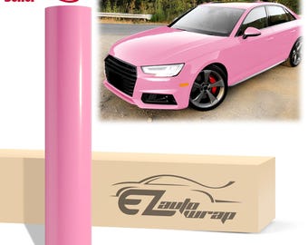 Gloss Glossy Pink Vinyl Wrap Sticker Decal Bubble Free Air Release Car Vehicle