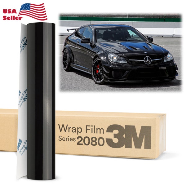 3M 2080 Series G12 Gloss Black Vinyl Wrap Sticker Decal Bubble Free Air Release Car Vehicle DIY Film