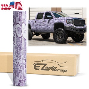 JDM Cartoon Graffiti Graphic StickerBomb Black #LIO Car Vehicle Vinyl Wrap Sticker Decal Bubble Free Air Release DIY Film