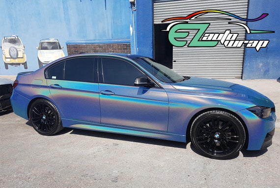 Laser Flip Gloss Silver Metallic Rainbow Holographic Psychedelic Vinyl Wrap  Sticker Decal Bubble Free Air Release Car Vehicle 