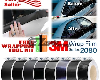 3M 2080 Series Black Vinyl Wrap Kit for Chrome Delete Blackout Window Trim Door Trim