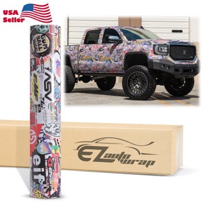 JDM Cartoon Graffiti Graphic StickerBomb #LIO Car Vehicle Vinyl Wrap Sticker Decal Bubble Free Air Release DIY Film