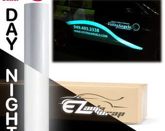 Reflective White Vinyl Wrap Sticker Decal Graphic Sign Craft Film