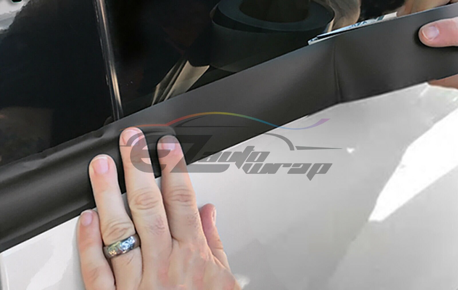 3M 2080 Matte Black Wrap Blackout Band Car De Chrome Kit 10M Mini