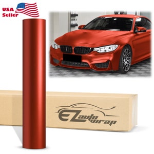  Red Vinyl Wrap for Cars, Carbon Fiber Gloss Car Sticker Air  Release Bubble Free for Car Moto Bicycle Decoration (12 x 60 / 1 FT x 5  FT) Red : Automotive