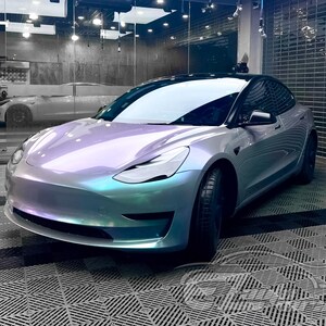 Galaxy Dust Gloss Gray Blue Color Shift Metallic Diamond Glitter Vinyl Wrap Sticker Decal Bubble Free Air Release Car Vehicle image 10