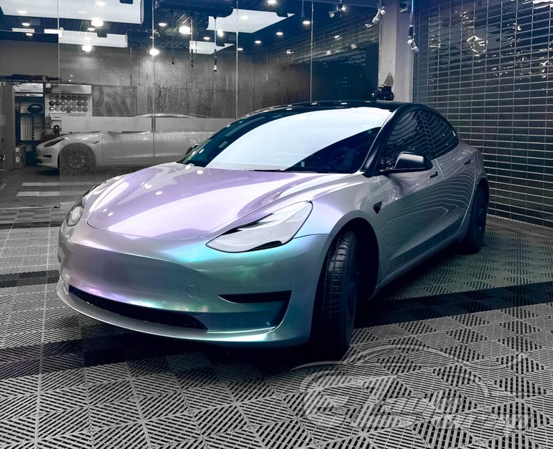 Galaxy Dust Gloss Gray Blue Color Shift Metallic Diamond Glitter Vinyl Wrap Sticker Decal Bubble Free Air Release Car Vehicle image 10