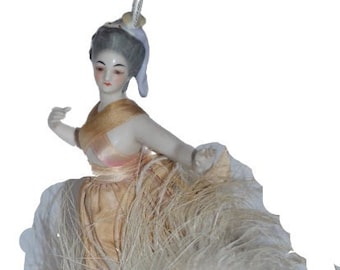 Rare Porcelain Half Doll by Kister Ballerina Dancer French Market