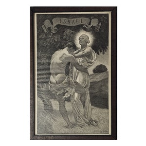 Antique Etching: &quot;Israel&quot; by Harry Davidson after Kenyon Cox, 1887 Artist Proof