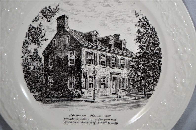 Shellman House Homer Laughlin Commemorative Plate Shellman House Westminster Maryland ...