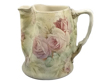 ANTIQUE Royal Bayreuth Creamer PITCHER Rose Tapestry Pattern