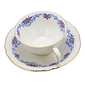 German Porcelain Cup Saucer Set Schumann US Zone Germany Mark