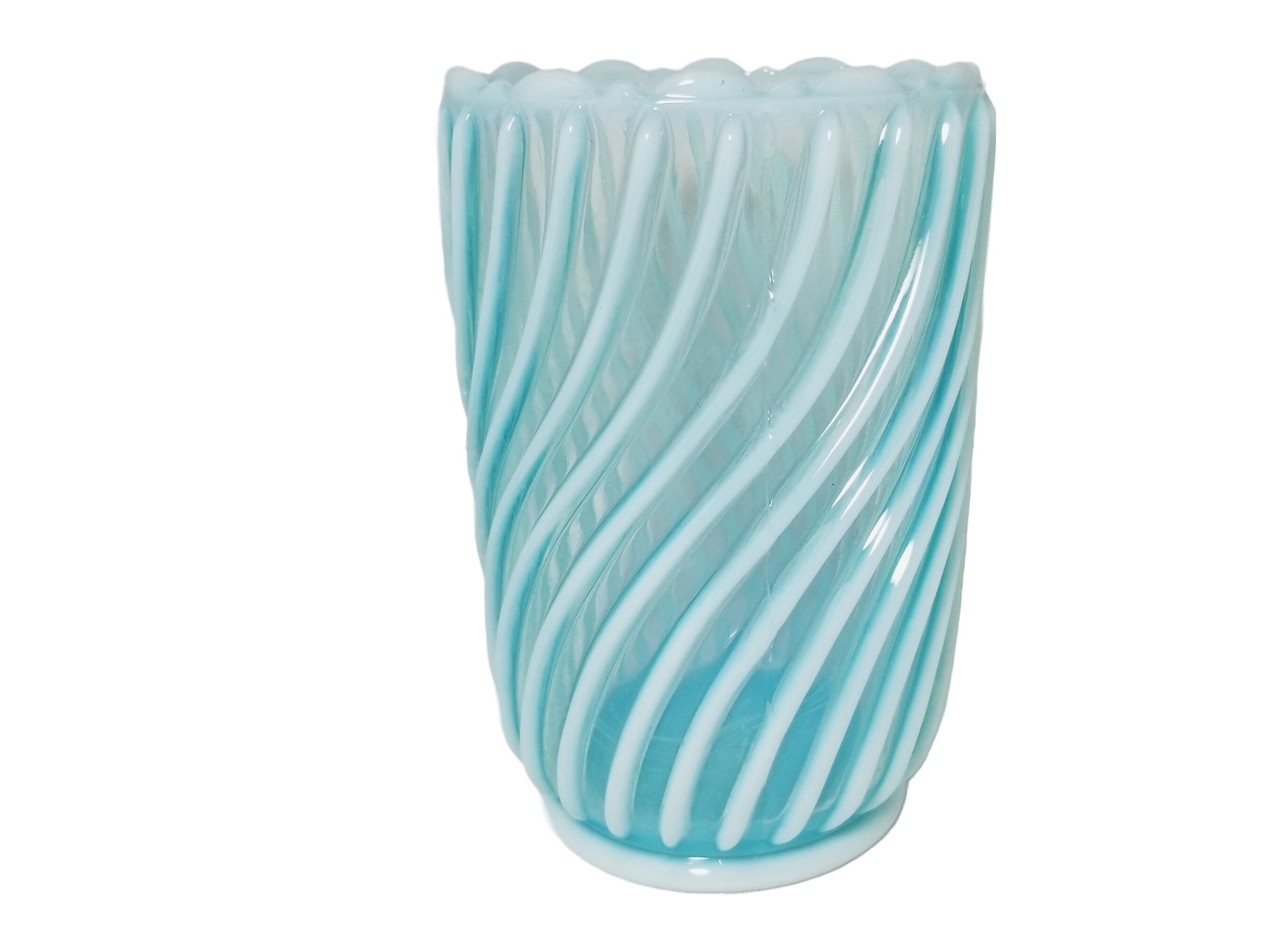 Beauty swirl 1889 glass pitcher green blue Beauty swirl 1889 glass pitcher green blue