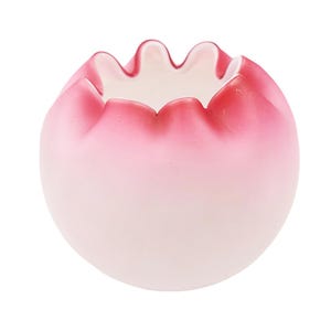 Antique Mt Washington Pink Satin Cased Glass Rose Bowl
