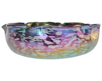 LOETZ Amethyst Papillon Bohemian Art Glass Bowl