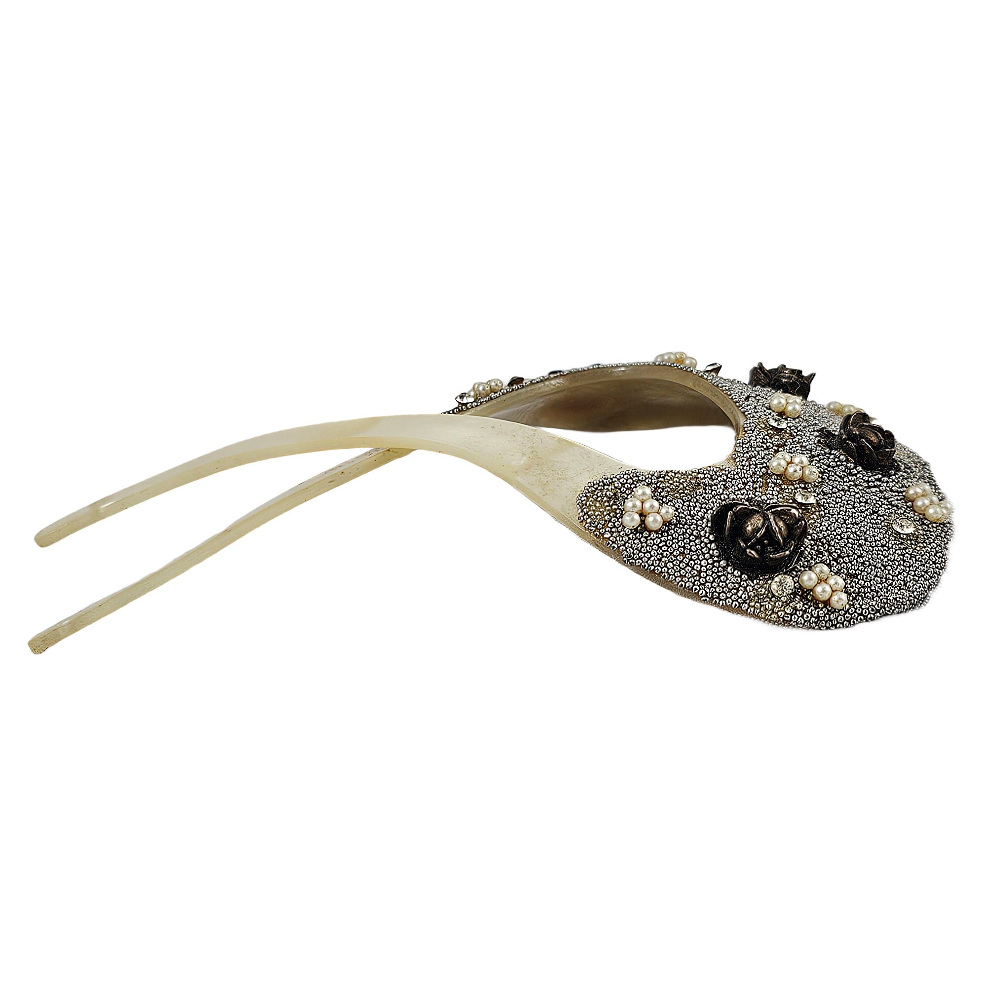 Beautiful Vintage Art Novo mother-of-pearl hair comb accessory Art Deco Pearl Hair Comb, Vintage Wedding Accessory - Etsy main image 4