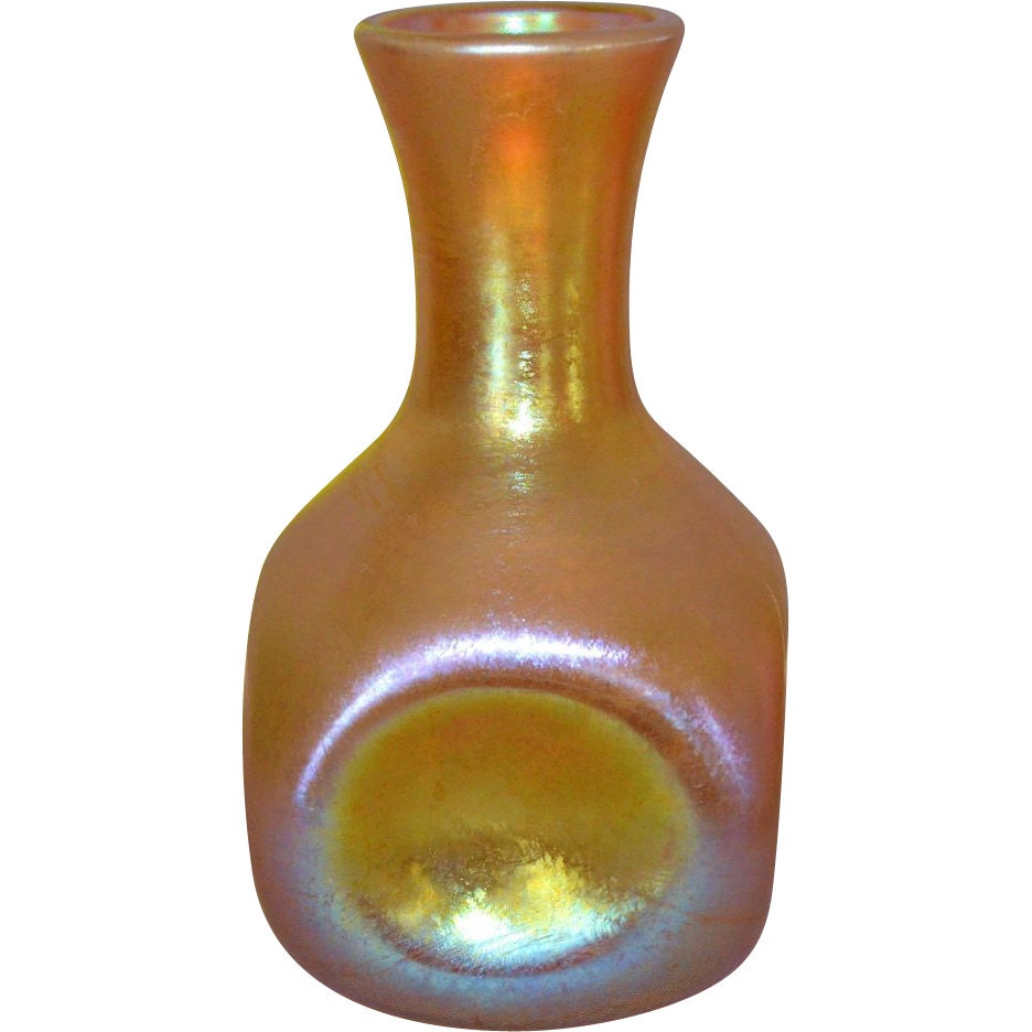 Antique Loetz Candia Silberiris Vase Bowl 1900 Bohemian Art Nouveau Jugendstil