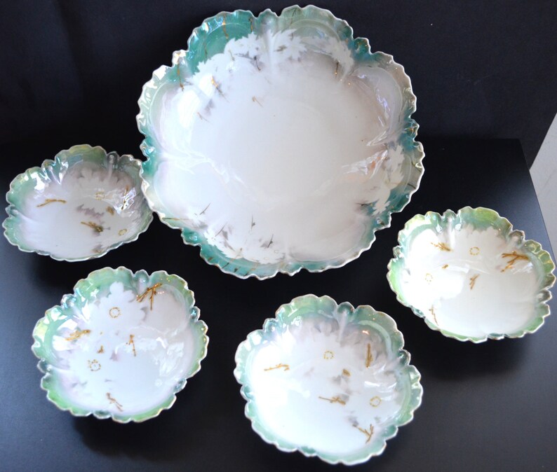 RS Prussia Surreal Dogwood Pattern Berry Set 6 Pieces Master Etsy