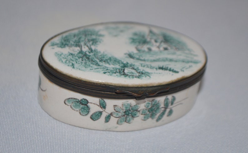 Antique French Faience Sceaux Miniature Hinged Box SX Made in - Etsy