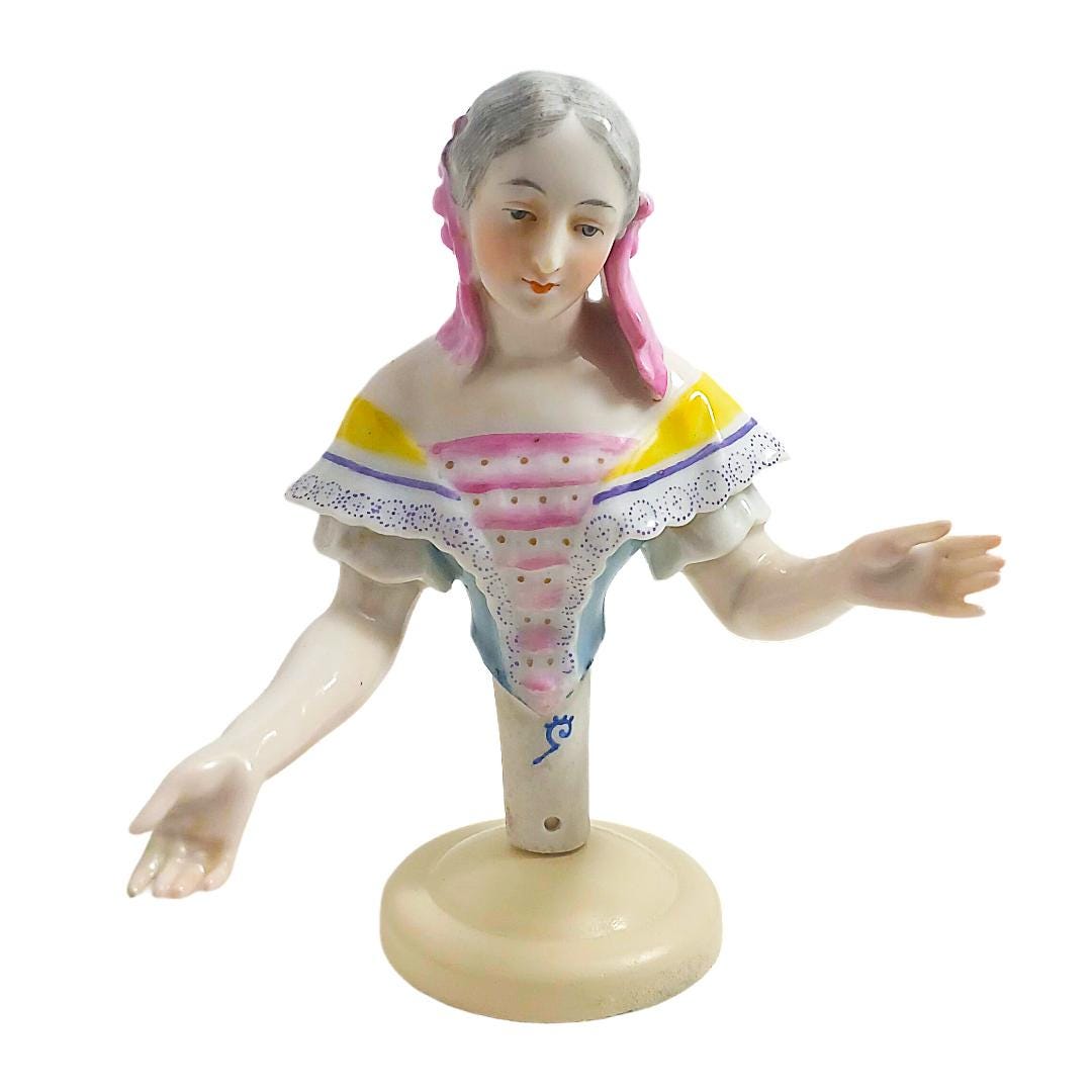 Rare German Porcelain Half-doll 