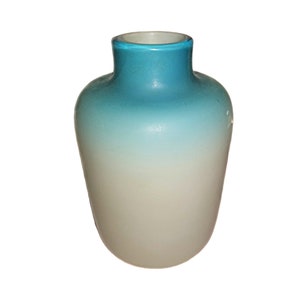 Thomas Webb Blue Cased Satin Glass Vase