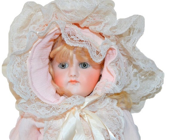 German Bisque Doll Antique Porcelain Mohair Wig Sleep Eyes Marked Spec -  ChristiesCurios