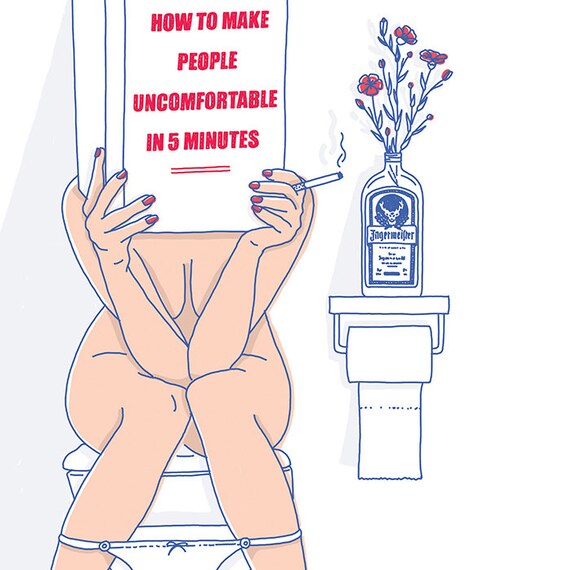 Affiche Toilette Humour Etsy