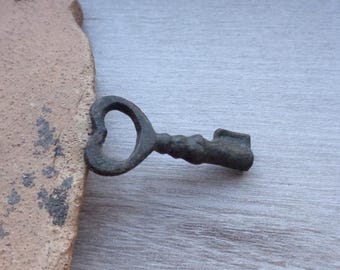 Antique bronze key 19th century Original patina