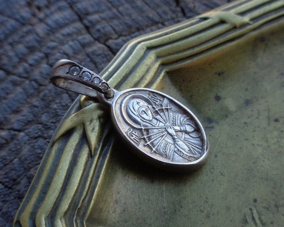 Beautiful Vintage Orthodox Silver/cubic zirconia … - image 1
