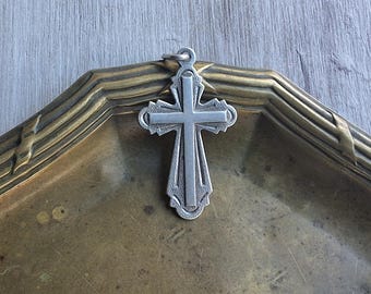 Vintage  Sterling silver cross Religious Symbol