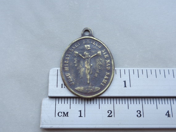 Authentic Vintage Polish Medallion Pendant 19th C… - image 8