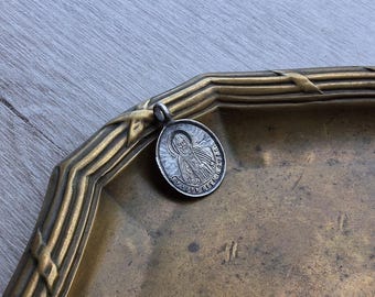 Beautiful Vintage Silver medallion 19th century Our Lady of Pochayiv / Venerable Job of Pochayiv Religious Antique Jewelry 84 sample
